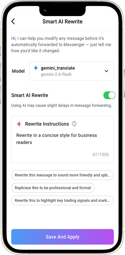AI Mode Feature: AI Rewrite
