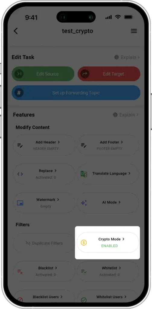 auto extract contract address Telegram