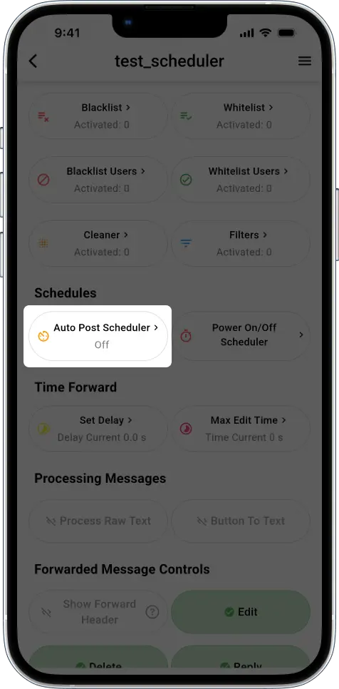 schedule Telegram message posting