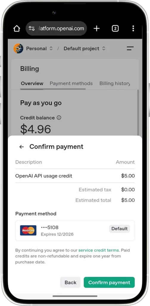 Add Your Billing Information to OpenAI Account